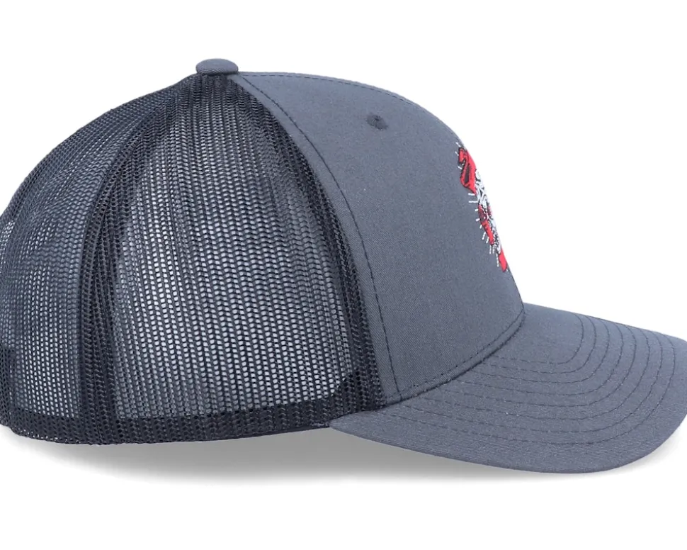 Biking Skull Banners Charcoal/Black Trucker - Born To Ride