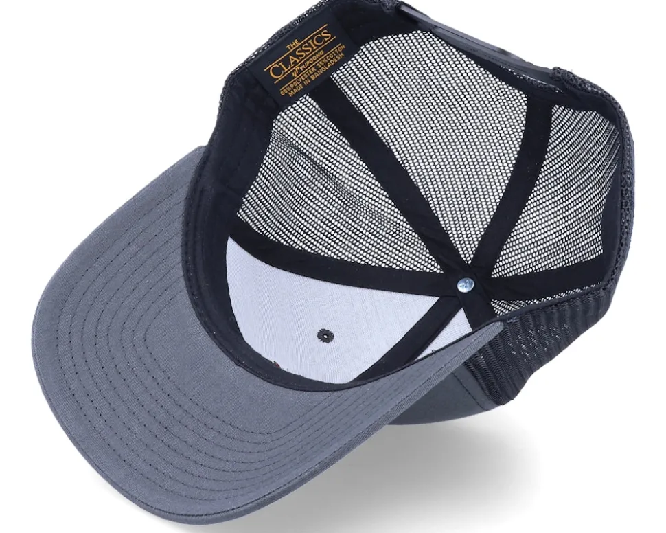 Biking Skull Banners Charcoal/Black Trucker - Born To Ride