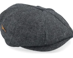 Bird Patch Charcoal Bakerboy Flat Cap - Wild Spirit