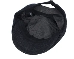 Bird Patch Charcoal Wool Ivy Flat Cap - Jack Anchor