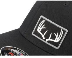 Black Antlers Patch Side Black Flexfit - Hunter