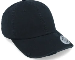 Black Destroyed Dad Cap - Yupoong