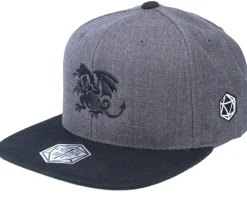 Black Dragon D20 Char/Black Snapback - Coal