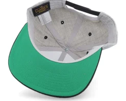Black Fish Hook Logo Heather Grey Snapback - Skillfish