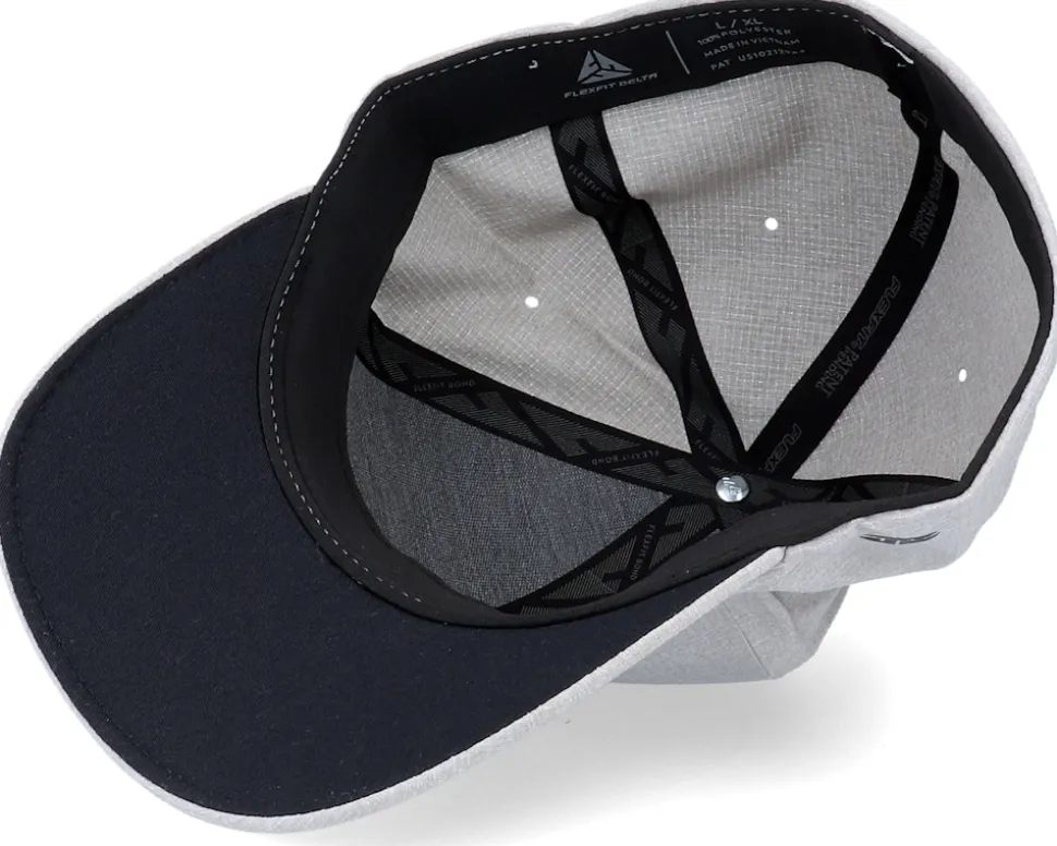 Black Insignia Delta Seamless Grey Mel Flexfit - Padelville