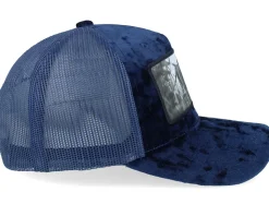 Black Panther Big Patch Velvet Navy Trucker - Calza Pennello