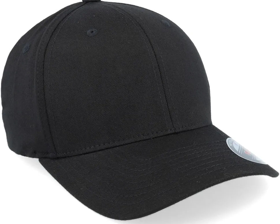 Black With Black Undervisor Flexfit Wooly Combed - Flexfit
