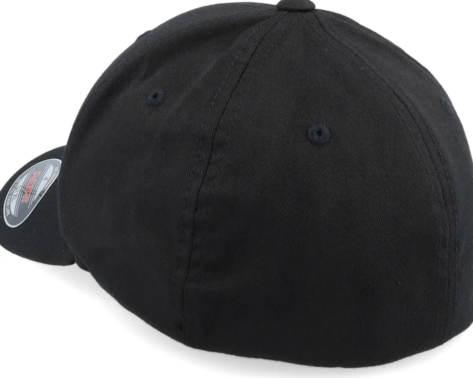 Black With Black Undervisor Flexfit Wooly Combed - Flexfit