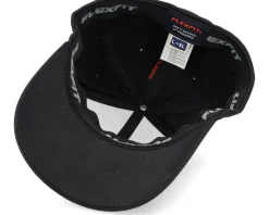 Black With Black Undervisor Flexfit Wooly Combed - Flexfit