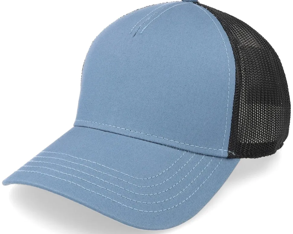 Black-Breaker Blue Brush Twill Valin Trucker - American Needle