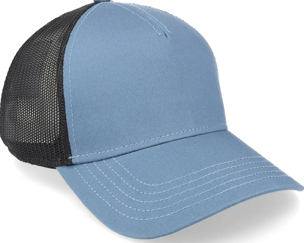Black-Breaker Blue Brush Twill Valin Trucker - American Needle