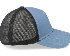 Black-Breaker Blue Brush Twill Valin Trucker - American Needle