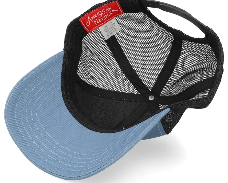 Black-Breaker Blue Brush Twill Valin Trucker - American Needle