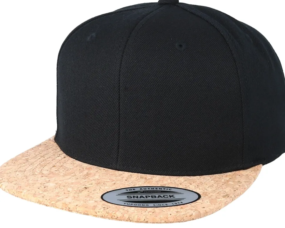 Black/Cork Snapback - Yupoong