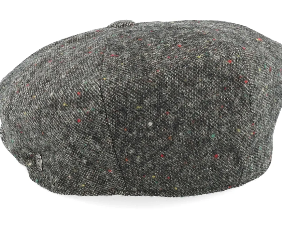 Blackheath Speckled Marl Newsboy Black Flat Cap - Jaxon & James