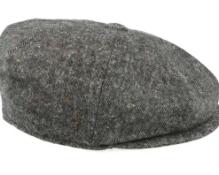 Blackheath Speckled Marl Newsboy Black Flat Cap - Jaxon & James