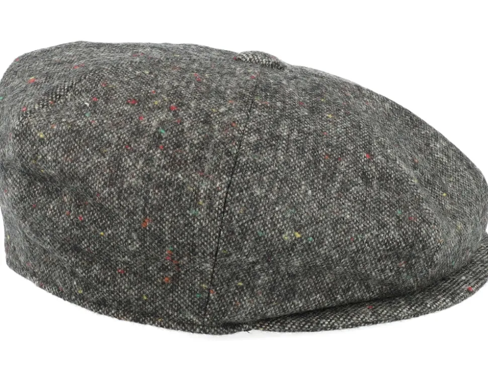Blackheath Speckled Marl Newsboy Black Flat Cap - Jaxon & James