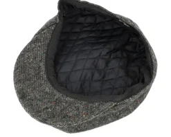 Blackheath Speckled Marl Newsboy Black Flat Cap - Jaxon & James