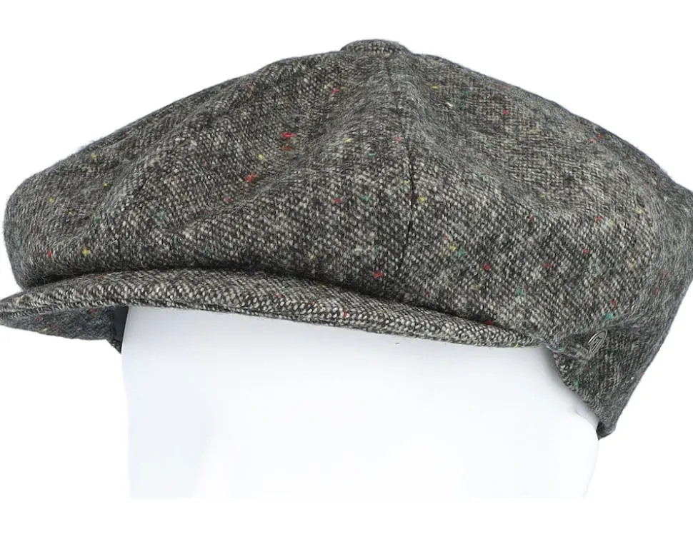 Blackheath Speckled Marl Newsboy Black Flat Cap - Jaxon & James