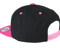 Black/Neon Pink Snapback - Yupoong