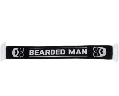 Black/White Scarf - Bearded Man