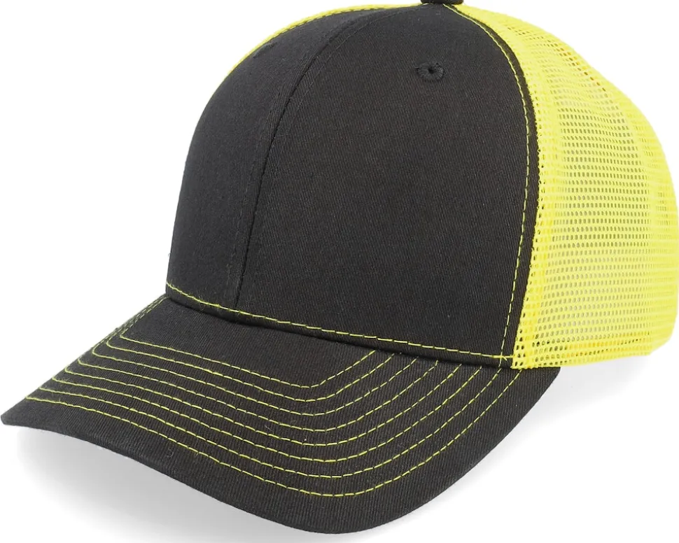 Black/Yellow Contrast Stitch Trucker - Equip