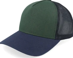 Blank Dark Green/Black/Navy A-frame Trucker - Equip