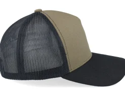 Blank Dark Olive/Black A-frame Trucker - Equip