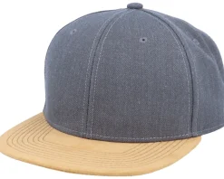 Blank Suede Dark Heather Grey Snapback - Equip