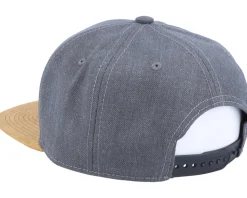 Blank Suede Dark Heather Grey Snapback - Equip