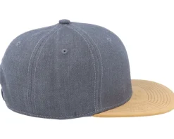 Blank Suede Dark Heather Grey Snapback - Equip