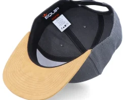 Blank Suede Dark Heather Grey Snapback - Equip