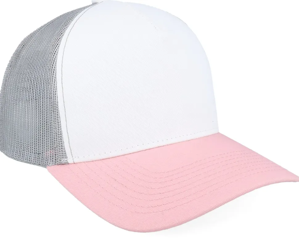 Blank White/Light Grey/Light Pink A-frame Trucker - Equip