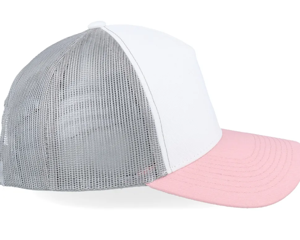 Blank White/Light Grey/Light Pink A-frame Trucker - Equip