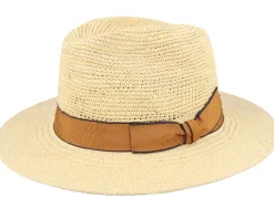 Blue Line Bio Panama Natural/Curry Band Straw Hat - MJM Hats