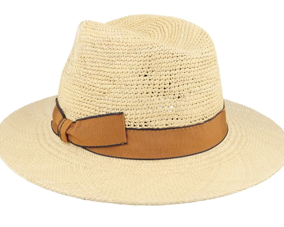 Blue Line Bio Panama Natural/Curry Band Straw Hat - MJM Hats