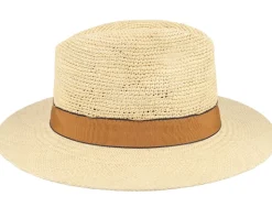Blue Line Bio Panama Natural/Curry Band Straw Hat - MJM Hats