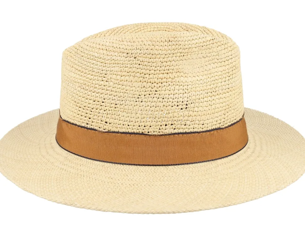 Blue Line Bio Panama Natural/Curry Band Straw Hat - MJM Hats
