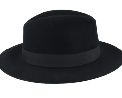 Blue Line Brazil Wool/Cashmere Black Fedora - MJM Hats