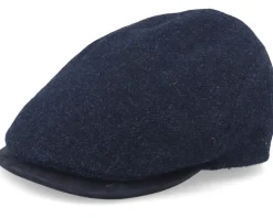 Blue Line Melfi Shetland Wool Blue Flat Cap - MJM Hats