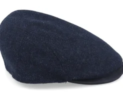 Blue Line Melfi Shetland Wool Blue Flat Cap - MJM Hats