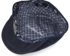 Blue Line Melfi Shetland Wool Blue Flat Cap - MJM Hats