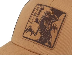 Blue-eyes White Dragon Engraved Caramel Trucker - Yu-Gi-Oh