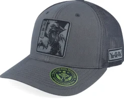 Blue-eyes White Dragon Grey Engraved Grey Trucker - Yu-Gi-Oh