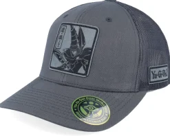 Blue-eyes White Dragon Grey Engraved Grey Trucker - Yu-Gi-Oh