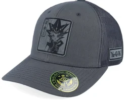 Blue-eyes White Dragon Grey Engraved Grey Trucker - Yu-Gi-Oh