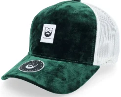 Bm Logo Wh Woven Velvet Green/Ivory A-frame Trucker - Bearded Man