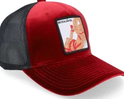 Bockjävel Velvet Red/Black A-frame Trucker - Ho-Ho-Hats