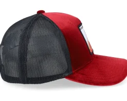 Bockjävel Velvet Red/Black A-frame Trucker - Ho-Ho-Hats