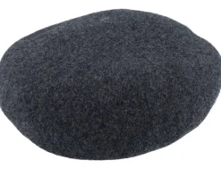 Boiled Wool Black Beret - Seeberger